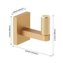 Load image into Gallery viewer, HOMLUX Wall Mounted Single Robe Hook in Brass