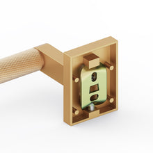 Load image into Gallery viewer, HOMLUX Wall Mounted Single Arm Toilet Paper Holder in Brass