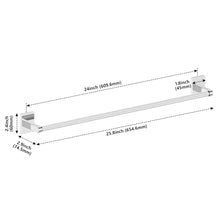 Load image into Gallery viewer, HOMLUX 24 in. Towel Bar with Embossing in Chrome