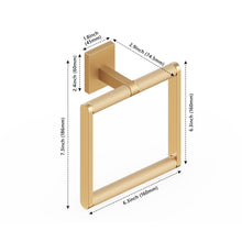 Load image into Gallery viewer, HOMLUX Wall Mounted Towel Ring with Embossing in Brass