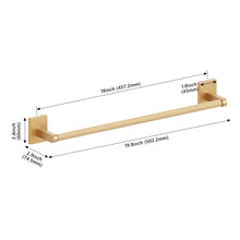 Load image into Gallery viewer, HOMLUX 18 in. Towel Bar with Embossing in Brass