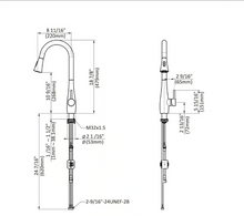 Load image into Gallery viewer, Pull-Down Sprayer Kitchen Faucet with Dual Function in Chrome