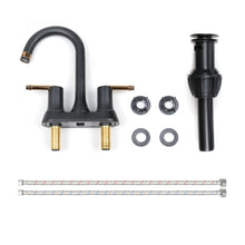Load image into Gallery viewer, 4 in. Centerset 2-Handle Bathroom Faucet in Matte Black