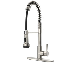 Load image into Gallery viewer, Spring Neck Pull-Down Sprayer Kitchen Faucet