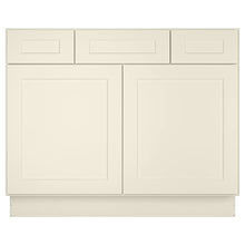 Load image into Gallery viewer, 21"D x 42"W x 34"H Vanity Sink Base Cabinet in Shaker Antique White