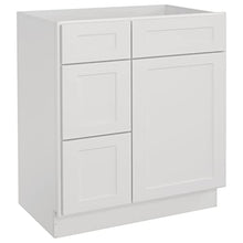 Load image into Gallery viewer, 21"D x 30"W x 34"H Vanity Sink Base Cabinet in Shaker Dove
