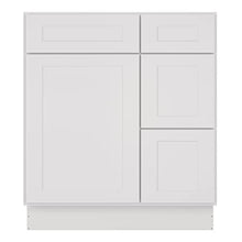Load image into Gallery viewer, 21"D x 30"W x 34"H Vanity Sink Base Cabinet in Shaker Dove