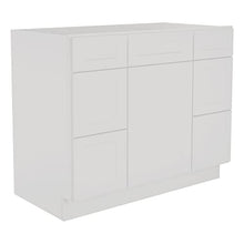Load image into Gallery viewer, 21"D x 42"W x 34"H Vanity Sink Base Cabinet in Shaker Dove