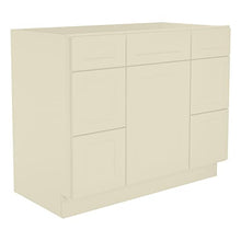 Load image into Gallery viewer, 21"D x 42"W x 34"H Vanity Sink Base Cabinet in Shaker Antique White