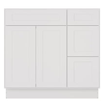 Load image into Gallery viewer, 21"D x 36"W x 34"H Vanity Sink Base Cabinet in Shaker Dove