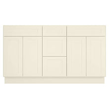 Load image into Gallery viewer, 21"D x 60"W x 34"H Vanity Sink Base Cabinet in Shaker Antique White