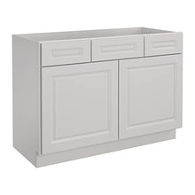 Load image into Gallery viewer, 21"D x 48"W x 34"H Vanity Sink Base Cabinet in Shaker Dove