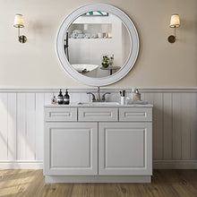Load image into Gallery viewer, 21"D x 48"W x 34"H Vanity Sink Base Cabinet in Shaker Dove