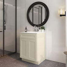 Load image into Gallery viewer, 21"D x 42"W x 34"H Vanity Sink Base Cabinet in Shaker Antique White