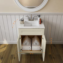 Load image into Gallery viewer, 21"D x 24"W x 34"H Vanity Sink Base Cabinet in Antique White