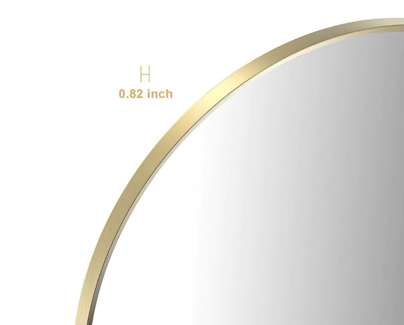 21 x 21 Round Steel Framed Classic Vanity Mirror in Gold Homlux
