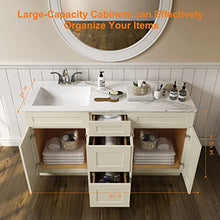 Load image into Gallery viewer, 21"D x 60"W x 34"H Vanity Sink Base Cabinet in Shaker Antique White