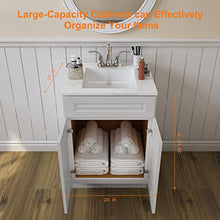 Load image into Gallery viewer, 21"D x 24"W x 34"H Vanity Sink Base Cabinet in Shaker Dove