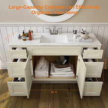 Load image into Gallery viewer, 21"D x 60"W x 34"H Vanity Sink Base Cabinet in Shaker Antique White