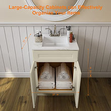 Load image into Gallery viewer, 21"D x 36"W x 34"H Vanity Sink Base Cabinet in Shaker Antique White