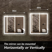 Load image into Gallery viewer, Anti-Fog Dimmable Led Mirror for Bathroom