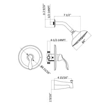 Load image into Gallery viewer, 1-Handle 1-Spray 6 in. Wall Mounted Shower Head