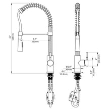 Load image into Gallery viewer, Pull Down Sprayer Kitchen Faucet with Zinc Alloy Finish