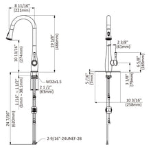 Load image into Gallery viewer, Pull-Down Sprayer Kitchen Faucet with Dual Function in Chrome