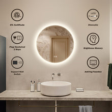 Load image into Gallery viewer, HomLux Round A bathroom mirror -MA04R24TD-OL