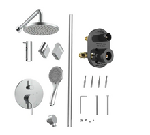 Load image into Gallery viewer, 4-Spray 2.5 GPM 8 in. Dual Shower Head in Chrome