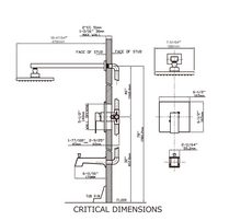 Load image into Gallery viewer, 1-Spray Square High Pressure Tub and Shower Faucet
