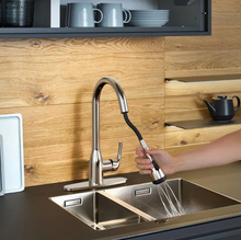 Load image into Gallery viewer, Pull-Down Sprayer Kitchen Faucet with 4-Function