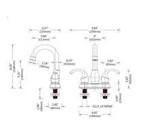 Load image into Gallery viewer, 4 in. Centerset 2-Handle Bathroom Faucet in Brushed Nickel