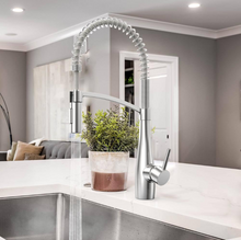 Load image into Gallery viewer, Pull Down Sprayer Kitchen Faucet with Spring Spout
