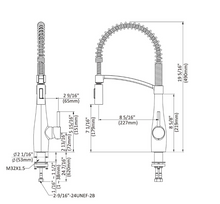 Load image into Gallery viewer, Pull Down Sprayer Kitchen Faucet with Spring Spout