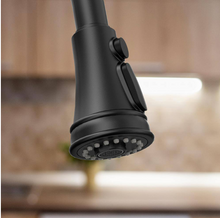 Load image into Gallery viewer, 2-Handle Pull Down Spray Head Bridge Kitchen Faucet