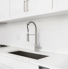 Load image into Gallery viewer, Spring Neck Pull Down Sprayer Kitchen Faucet