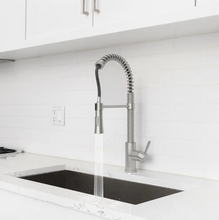 Load image into Gallery viewer, Spring Neck Pull Down Sprayer Kitchen Faucet