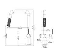 Load image into Gallery viewer, Pull Down Sprayer Kitchen Faucet with High-Arc Spout