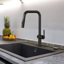 Load image into Gallery viewer, Pull Down Sprayer Kitchen Faucet with High-Arc Spout