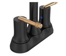 Load image into Gallery viewer, 4 in. Centerset 2-Handle Bathroom Faucet in Matte Black