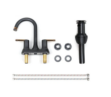 Load image into Gallery viewer, 4 in. Centerset 2-Handle Bathroom Faucet in Matte Black