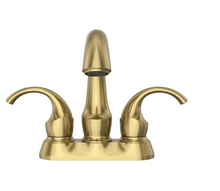 Load image into Gallery viewer, 4 in. Centerset 2-Handle Bathroom Faucet in Brushed Brass
