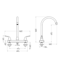 Load image into Gallery viewer, High-Arc 2-Handle Standard Kitchen Faucet in Chrome