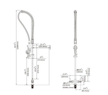 Load image into Gallery viewer, 2-Handle Pull-Down Sprayer Kitchen Faucet in Chrome