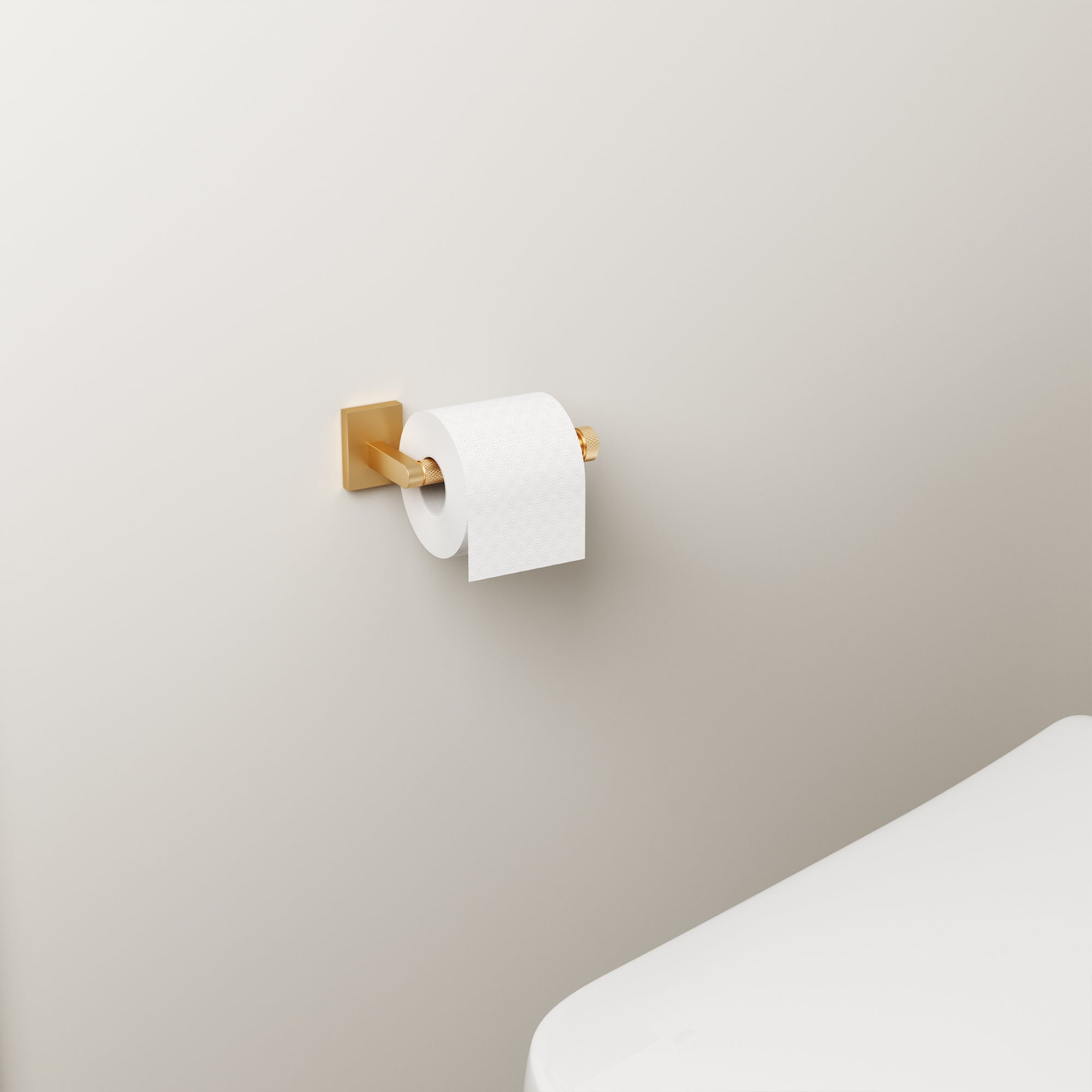 Toilet Paper Holder For Bathroom Solid Brass And Superior Hotel Style Tissue Roll Holder With Cell Phone Storage Gold Finish