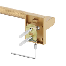 Load image into Gallery viewer, HOMLUX Wall Mounted Single Arm Toilet Paper Holder in Brass
