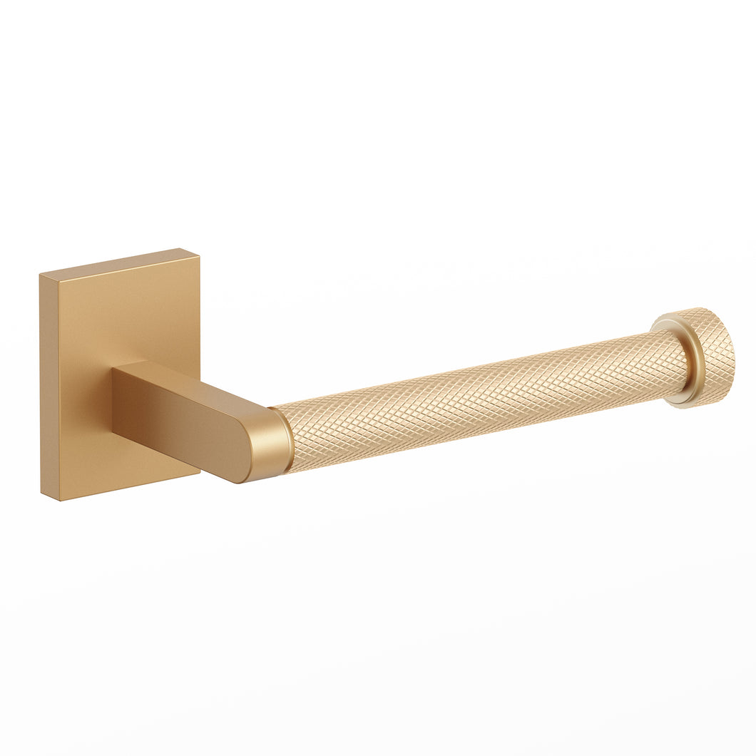HOMLUX Wall Mounted Single Arm Toilet Paper Holder in Brass