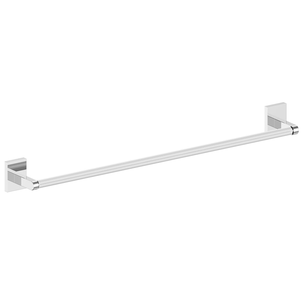HOMLUX 24 in. Towel Bar with Embossing in Chrome