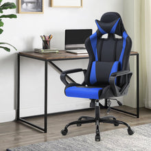 Load image into Gallery viewer, Homlux Ergonomic Gaming Chair Video Game with Massager, Blue Computer Chair with Arms and Back Support
